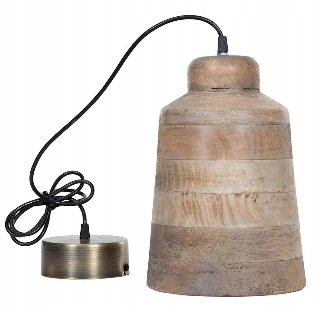 Závěsné Stropní Svítidlo Nad Stůl Boho Mangové Dřevo Přírodní Do Obývacího Pokoje 30 cm