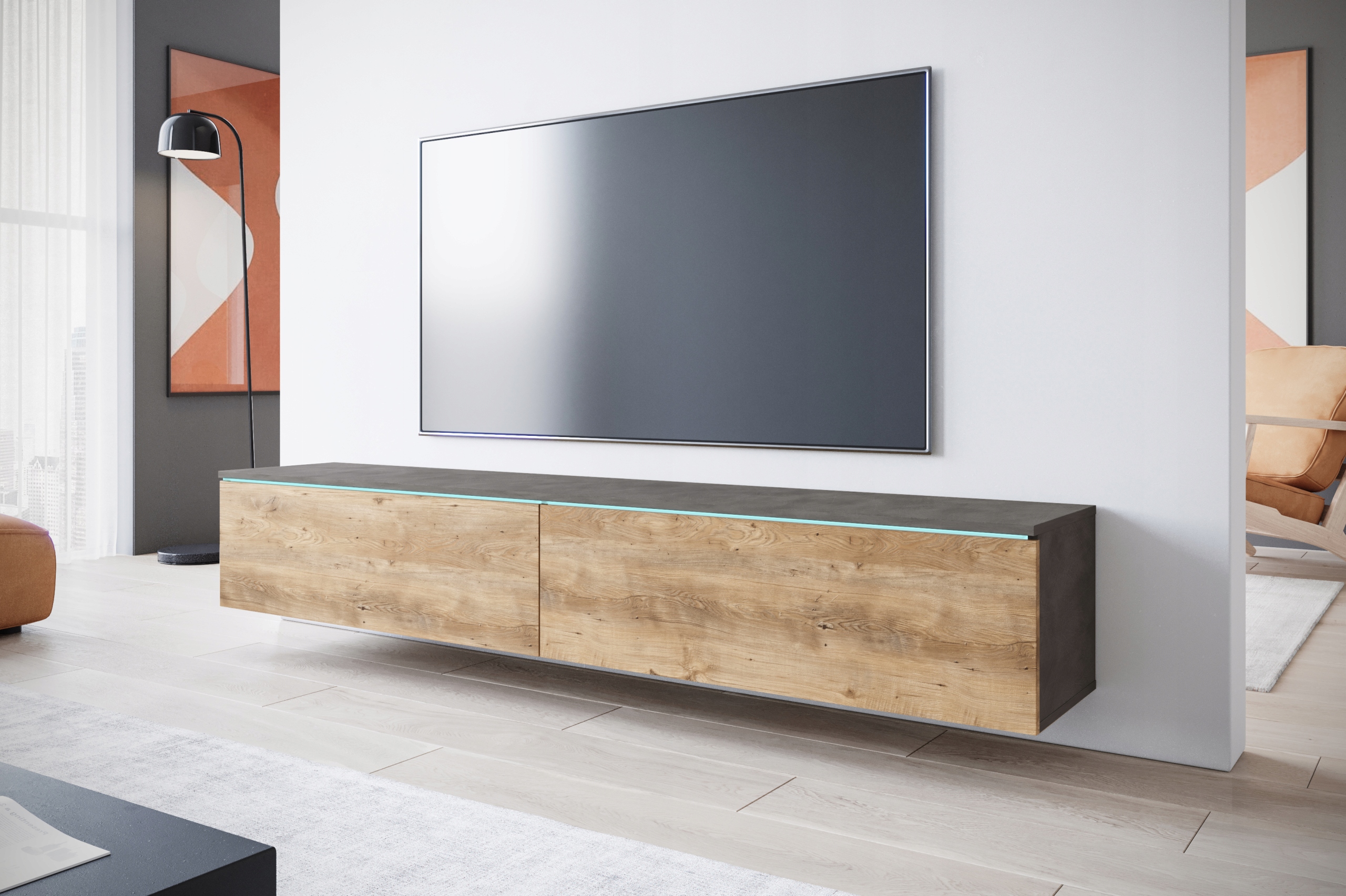 Szafka RTV Lowboard D 180cm MATERA / KASTANIEN BRESLAW Kod producenta LOWD180TX