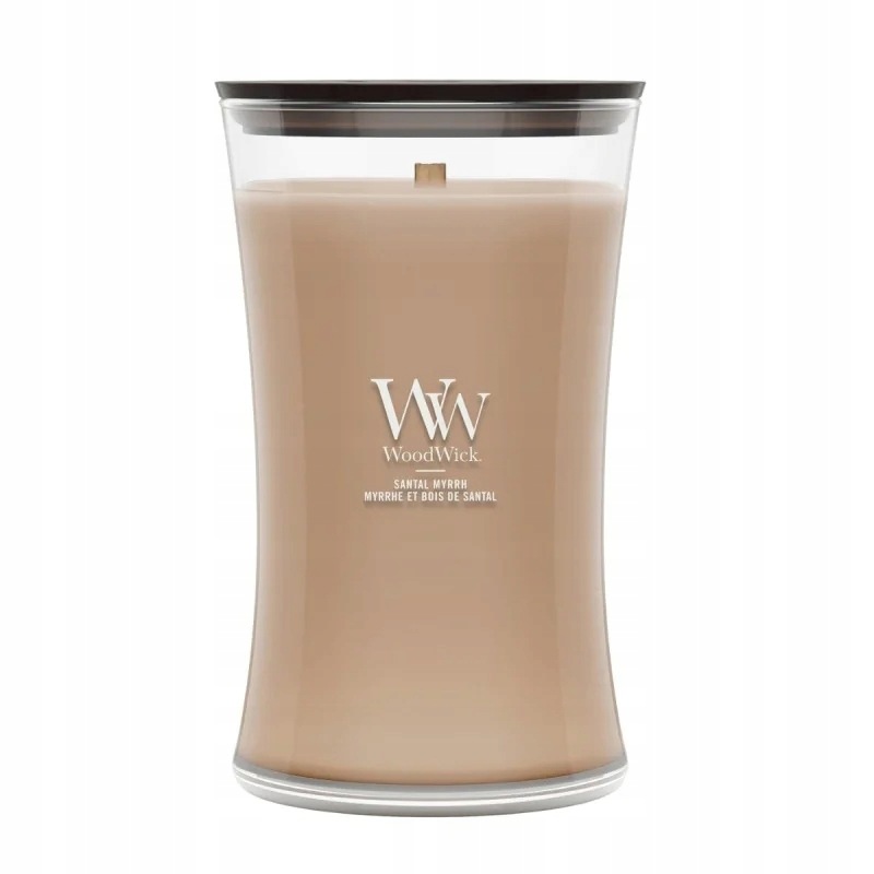 WoodWick velká svíčka Santal Myrrh dřevěný knot