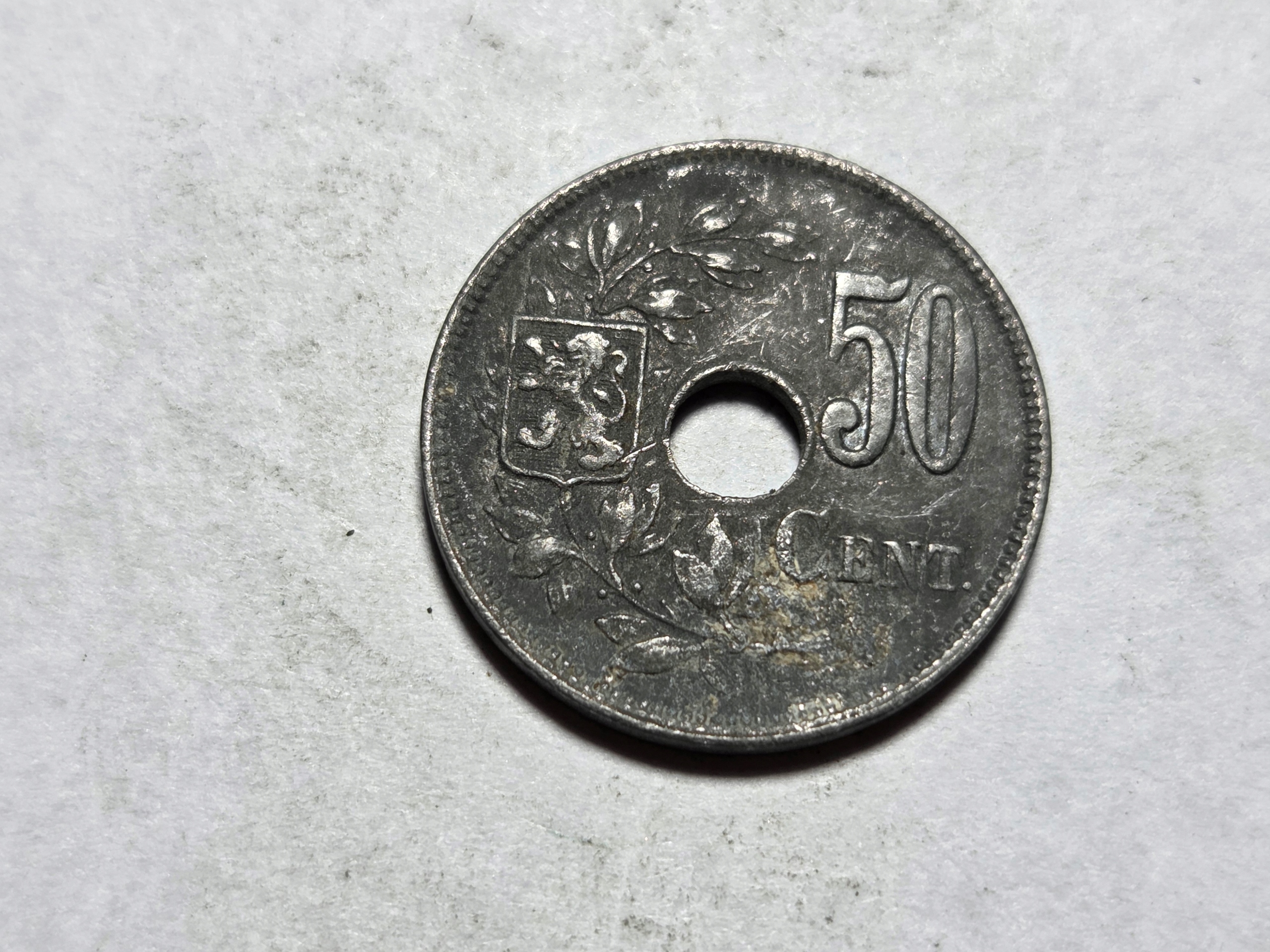 Stara Belgia 50 centymów 1918 rok -NR0653