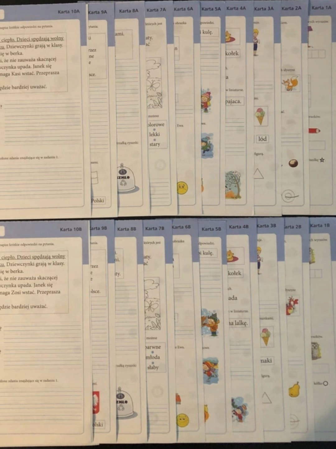 Klasa 1-Sprawdziany,testy,karty badania-cały rok