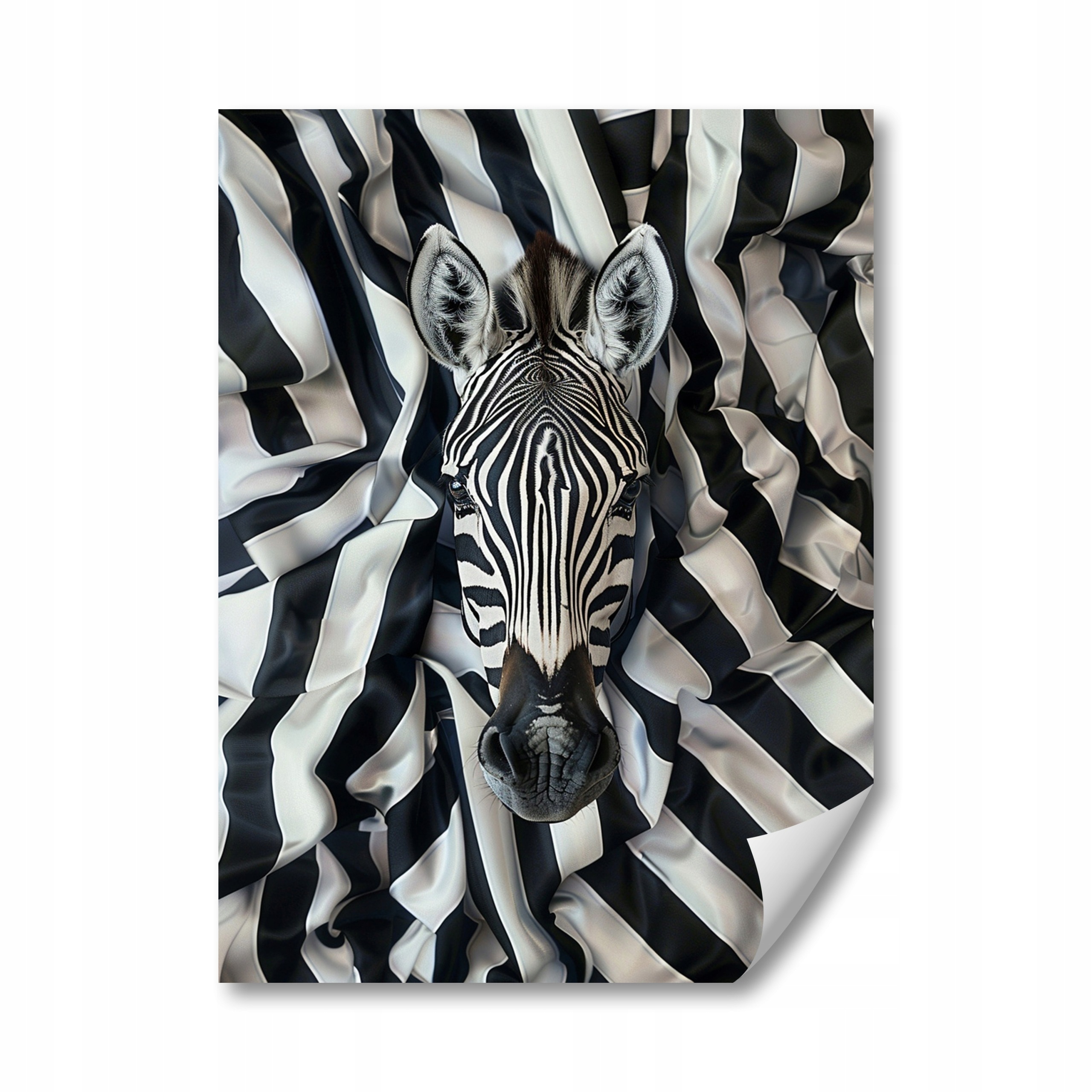 Plakát Černý Bílý Zebra Portrét Látka Povlečení 75x100