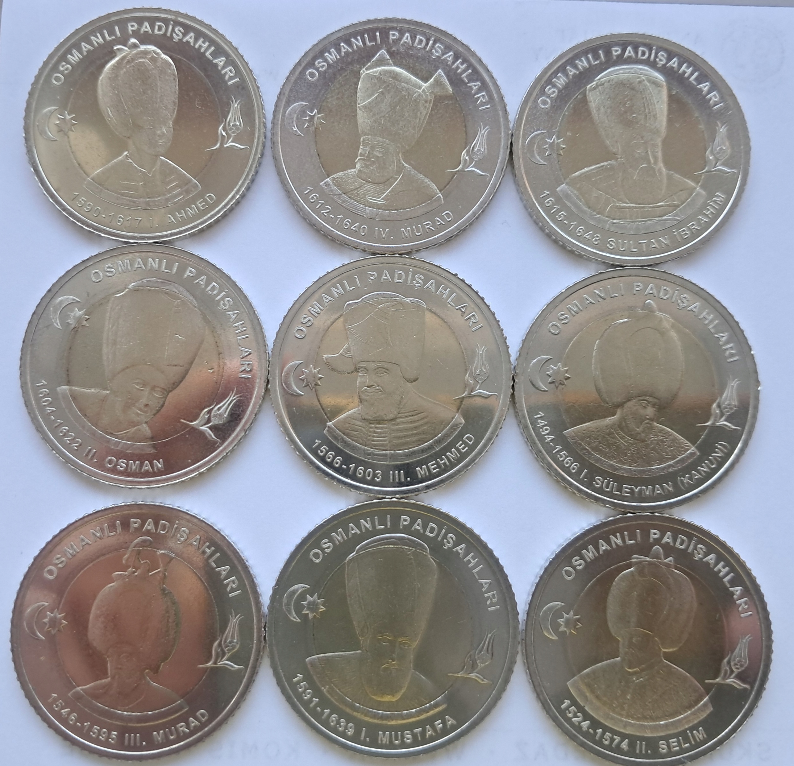 TURCJA zestaw 9 monet Sułtany 2025