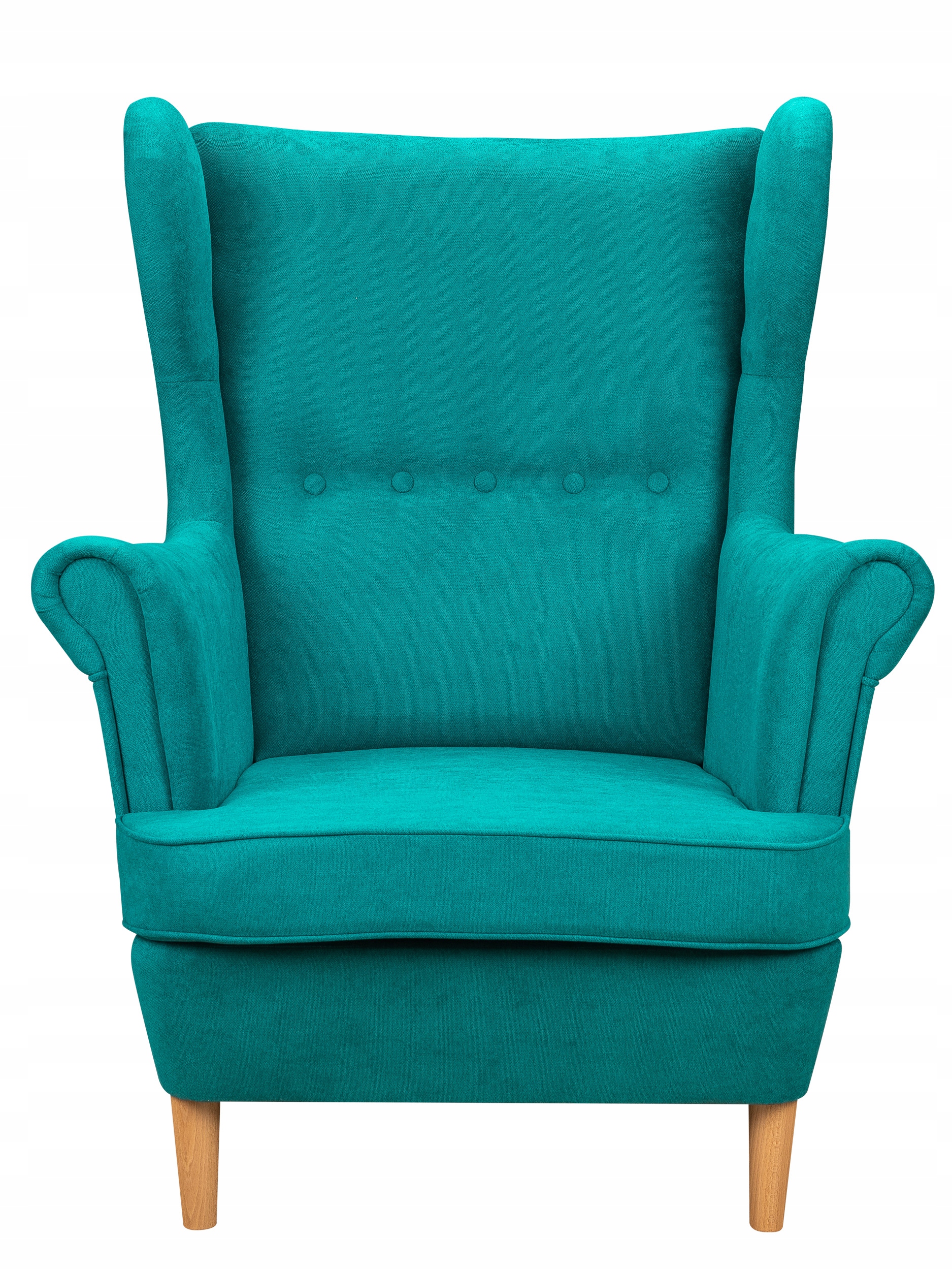 Křeslo Uszak do obývacího pokoje v skandinávském stylu Denver Tyrkysové