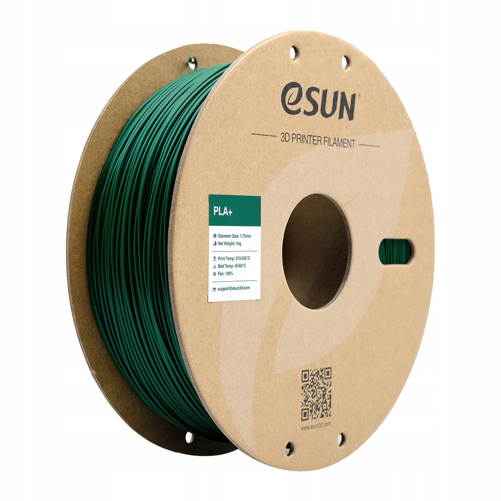 eSun Pla+ Filament sosnowa zielień 1.75mm 1kg papierowa szpula