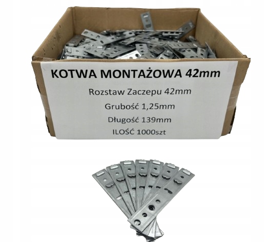 Montážna kotva na okná Veka 42 mm 1000ks Okno Best
