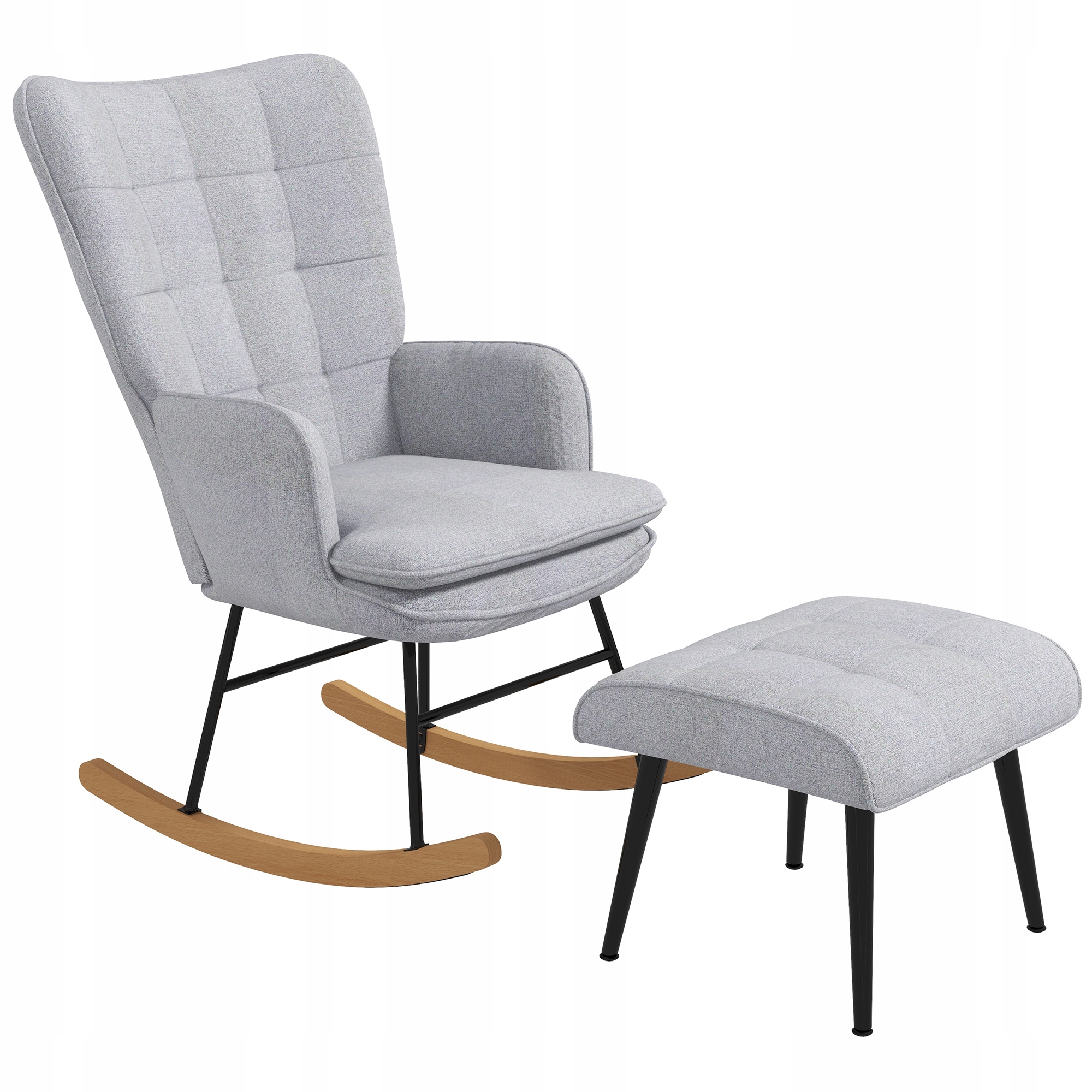 Fotel bujany Homcom szary