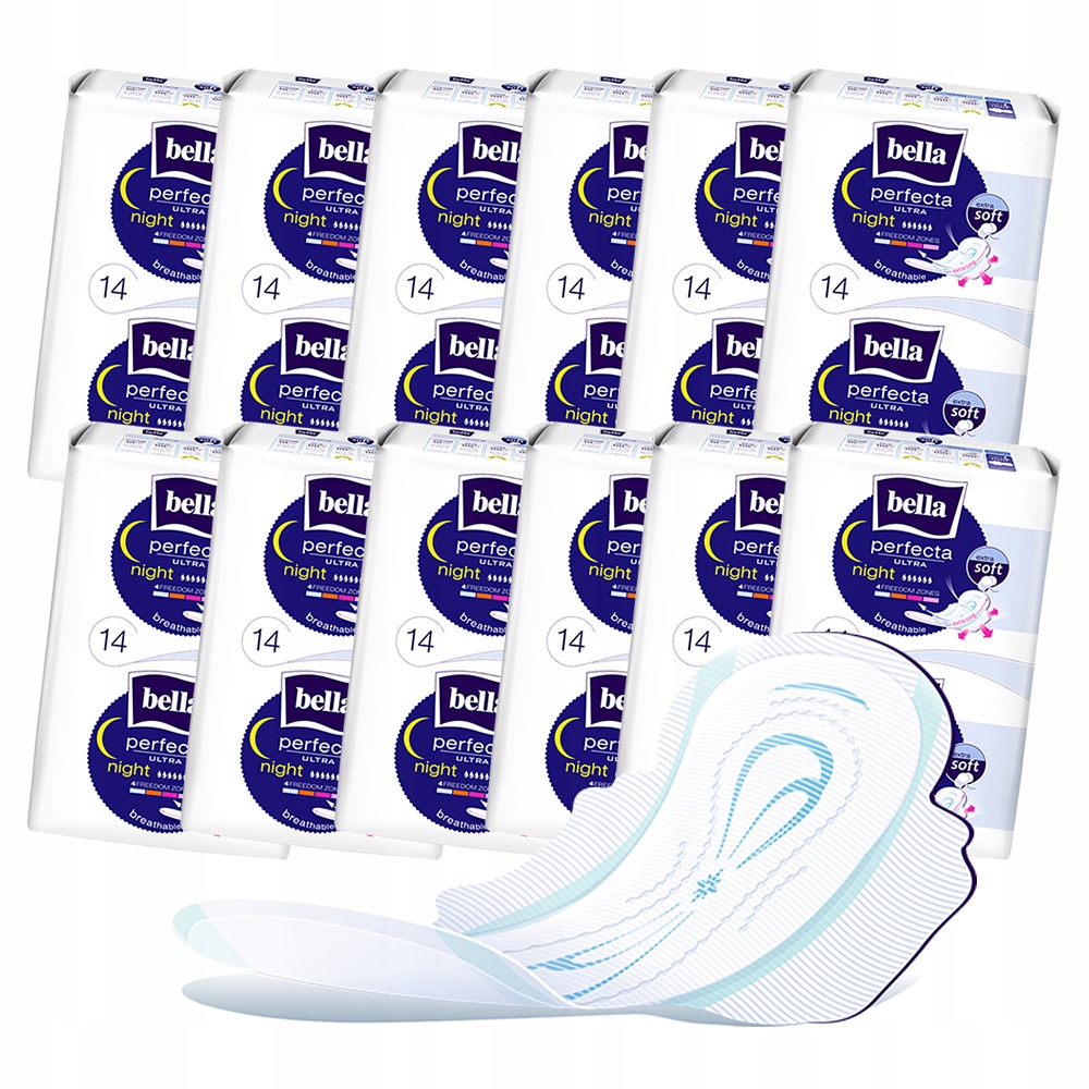 

12X Podpaski Bella Perfecta Ultra Night 14SZT=168S