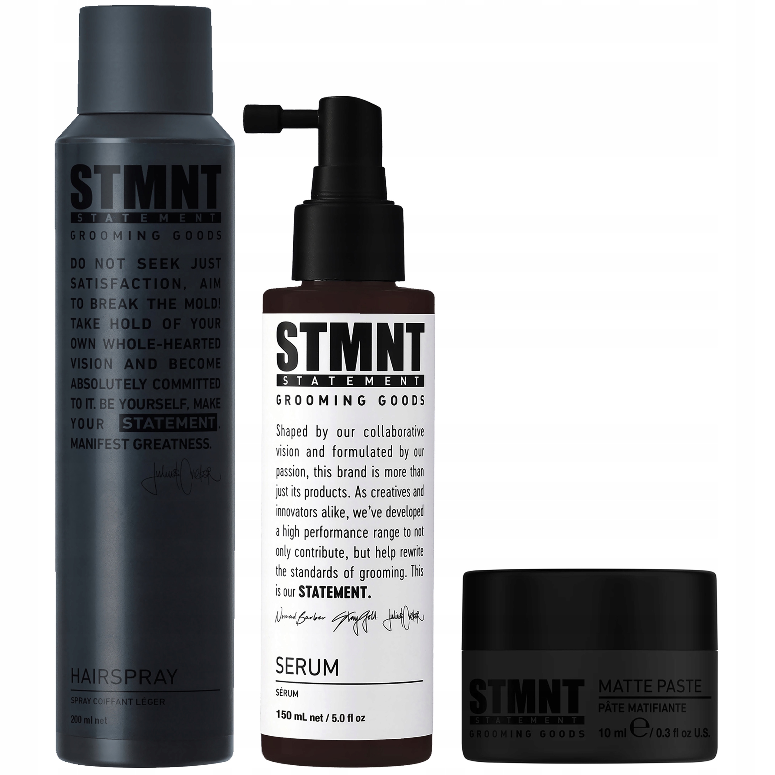Sada Stmnt pasta, sérum a lak na vlasy 10 ml 150 Ml 200 Ml