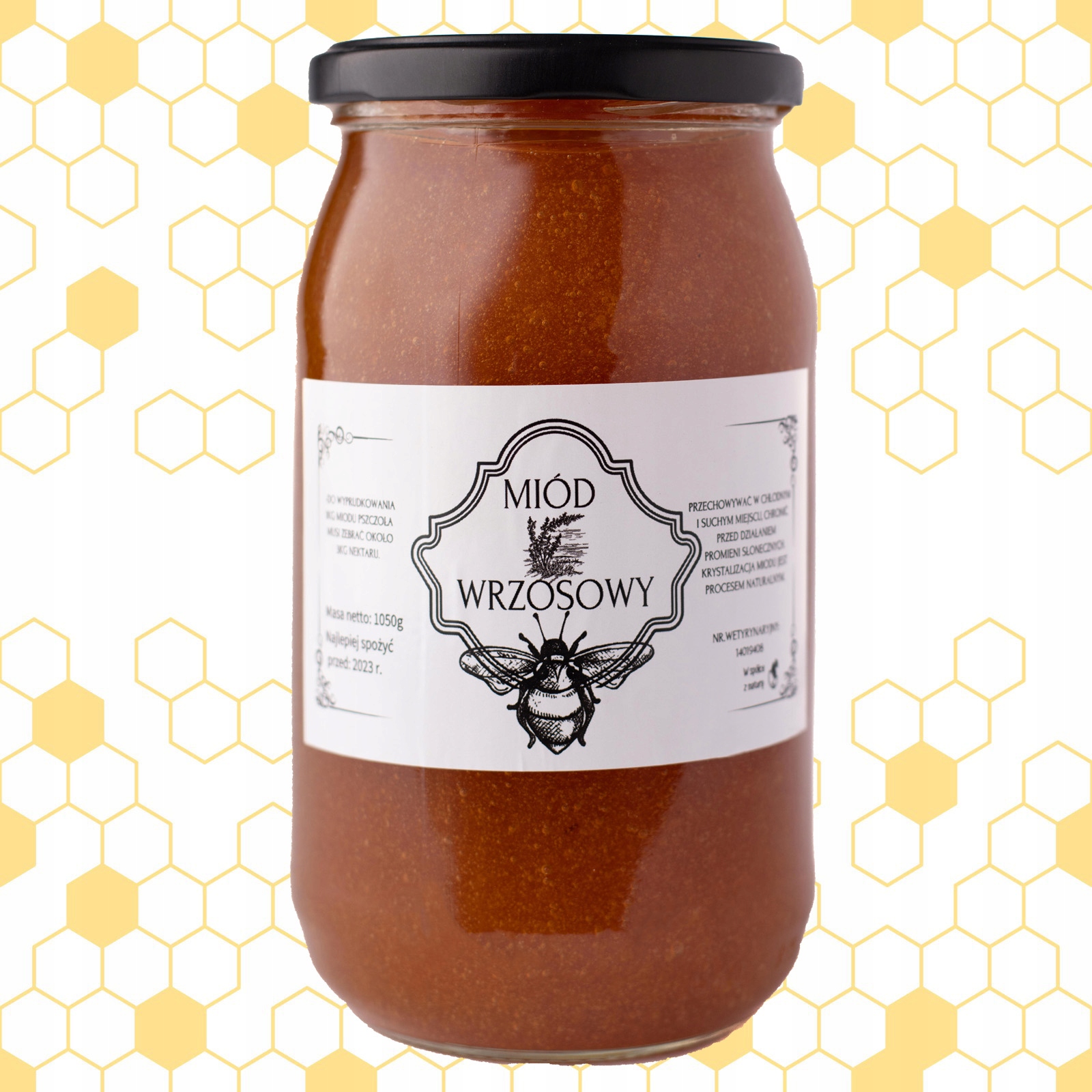 Miód Wrzosowy 100% Naturalny 1kg Mocny Wyraźny