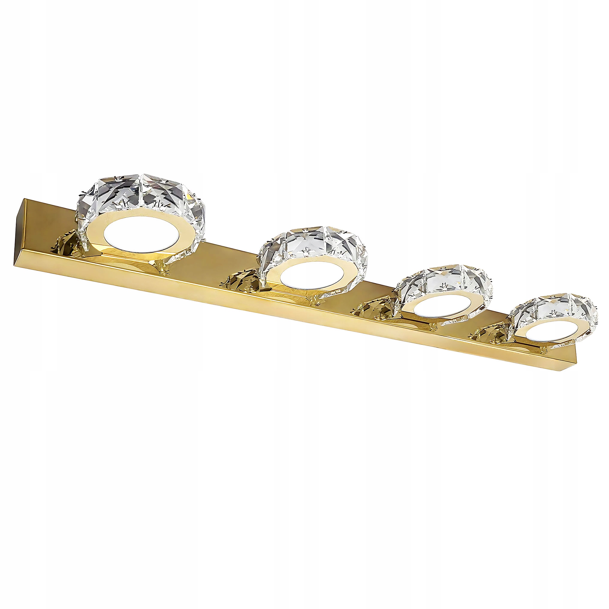 Led Koupelnové Nástěnné Svítidlo Zlatý Lesk Nad Zrcadlo Glamour 4 Světelné Body