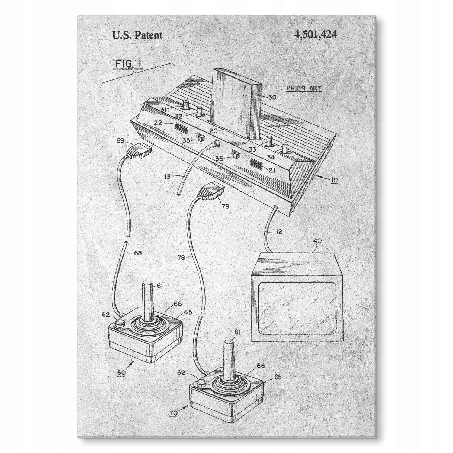 Kovový plakát Game Console Stone Szyld Plech 30 x 42 cm Dárek