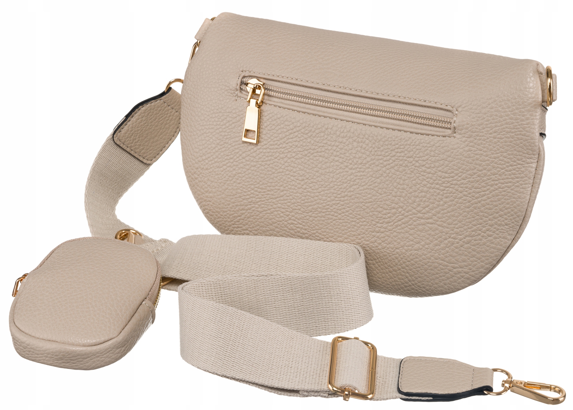 Beżowa saszetka damska pojemna nerka na ramię elegancka Marka Rovicky