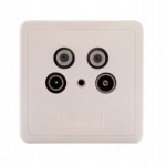 Gniazdo antenowe 2xSAT/RTV Dse SSE-2-T