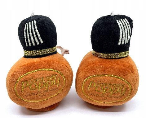 PLUSZOWA ZAWIESZKA POPPY IMITUJĄCA KSZTAŁT BUTELECZKI 15x10 CM - BRĄZOWA