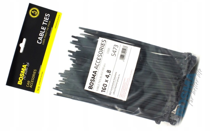 

Opaska zaciskowa trytytka 4,8x160 mm czarna 100szt