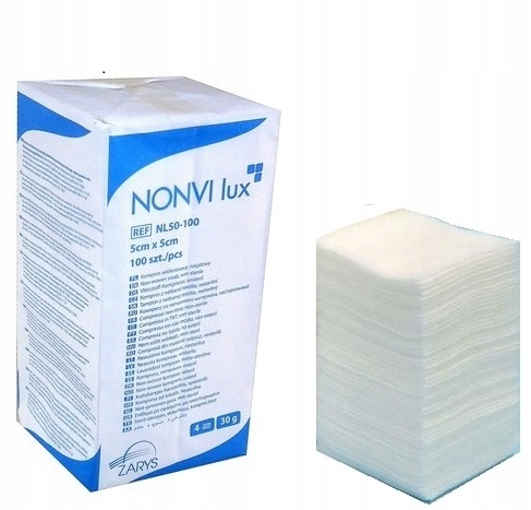 

Kompres Gazik Włókninowy Niejałowy 5mx5cm 100 szt