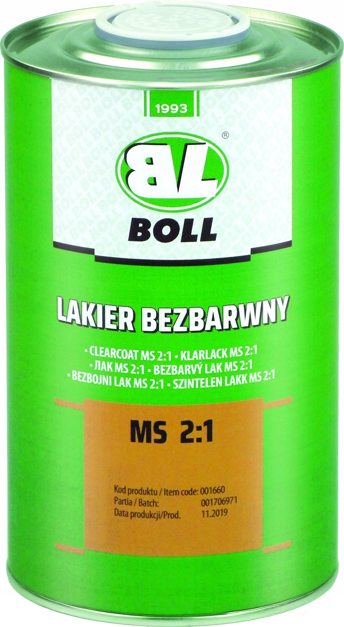 Boll прозорий лак MS 2:1