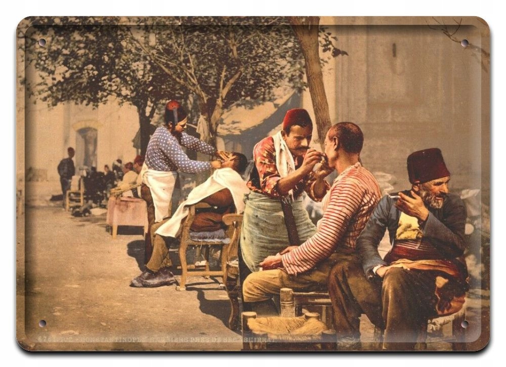 Barber Plakat Metalowy Szyld Obrazek Retro #21332