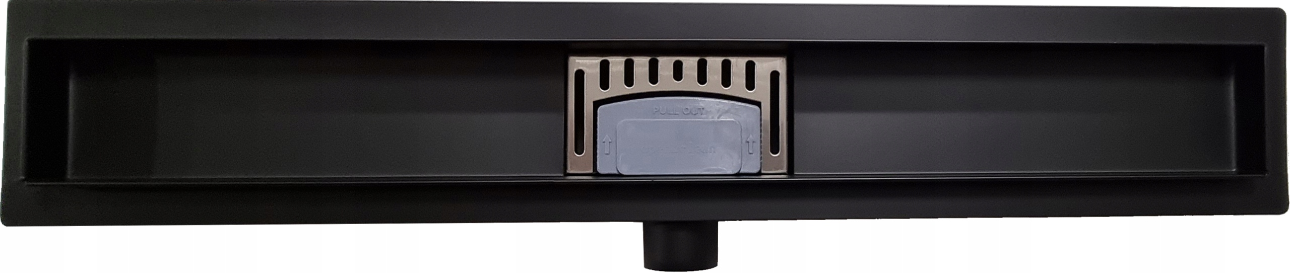 SANITLINE Odpływ liniowy CZARNE SZKŁO / MAT 70cm Rodzaj liniowy