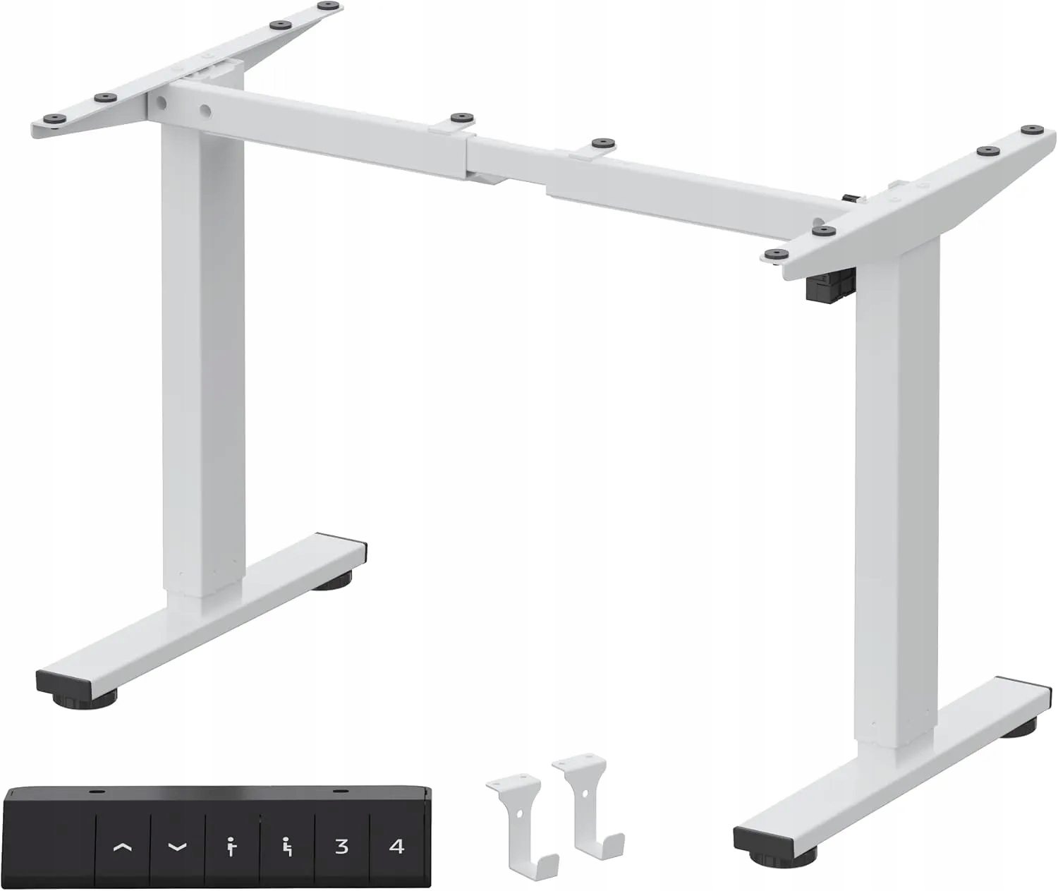 ELEKTRYCZNA RAMA BIURKA FLEXISPOT EN1 Z REGULACJĄ WYSOKOŚCI I PANELEM BIAŁA