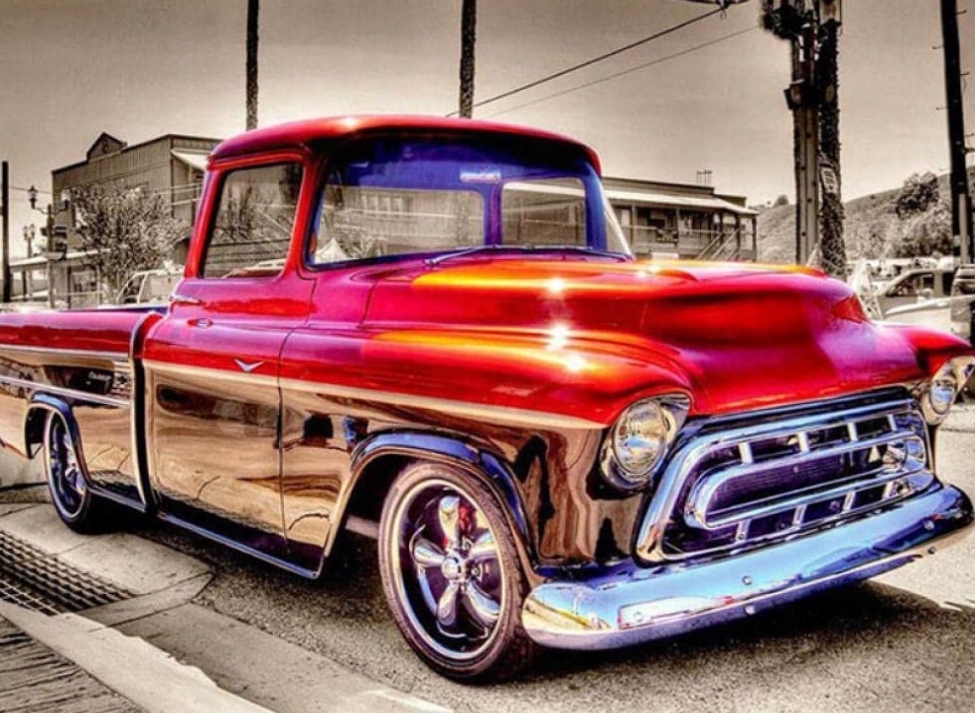 

Mozaika Diamentowa 5D 40X30 cm chevrolet pickup