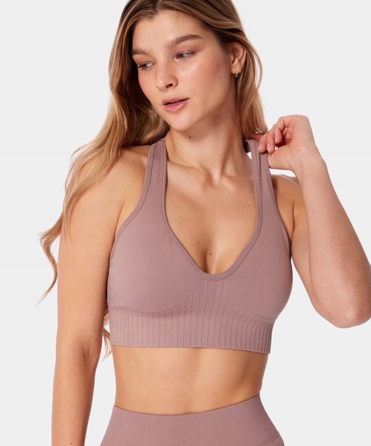 Stanik damski sportowy bezszwowy Elite Carpatree L opal pink
