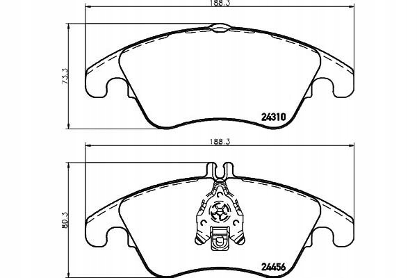 Textar Brzdové Destičky Mercedes Přední W204 280-35