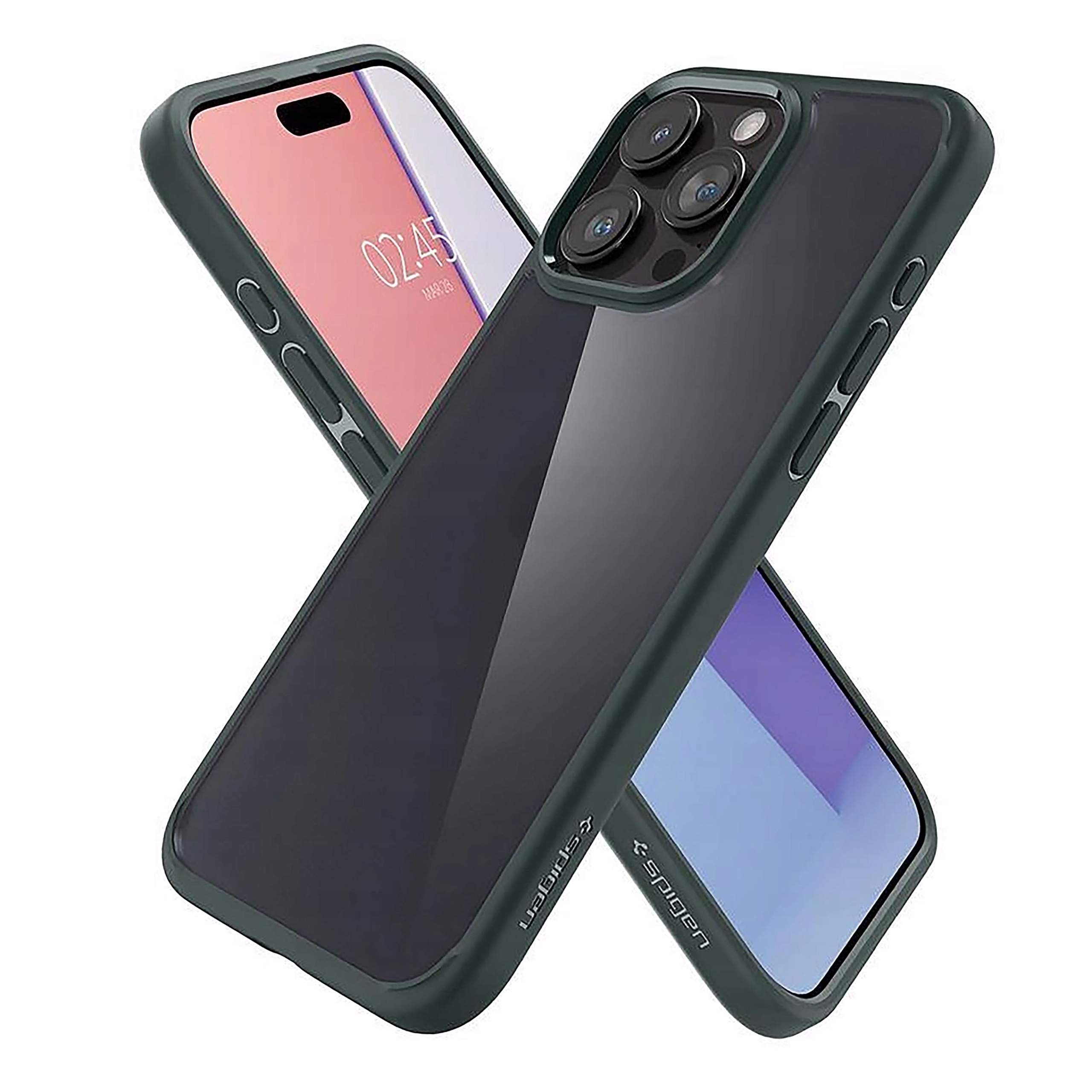 Plecki Etui Spigen Ultra Hybrid do iPhone 15 Pro Max ciemnozielone