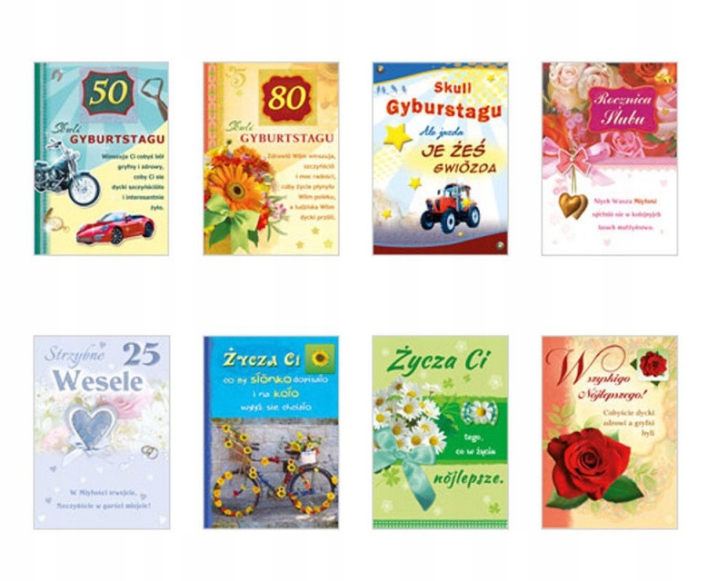 KARTKI Okolicznościowe Gratulacje Podziękowania