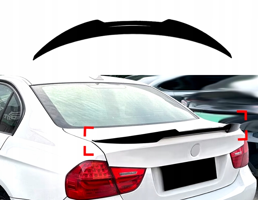 Lotka Spojler M4 Look Černý Lesk spoiler klapky pro Bmw E90 2005-2011