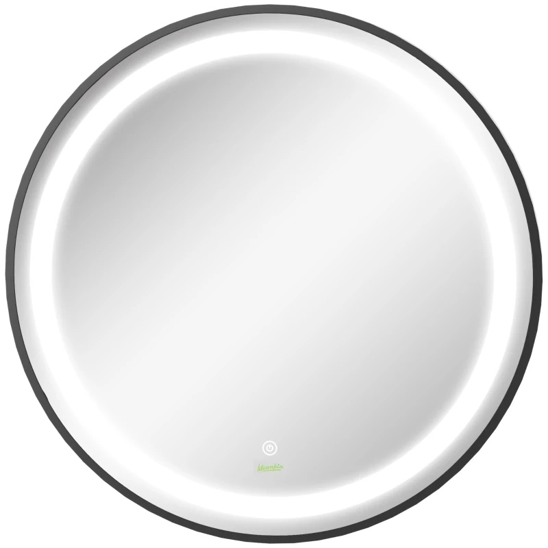 Nástenné zrkadlo s Led osvetlením Homcom, kruh 60 x 60 mm