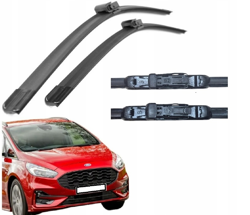 2x Wycieraczki Komplet Nowe Przód Płaskie Ford Galaxy II S-max 2006->