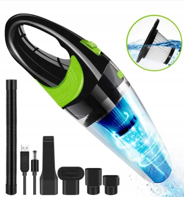 ODKURZACZ SAMOCHODOWY BEZPRZEWODOWY MOCNY DO AUTA DOMU GOSPODARSTWA 120W