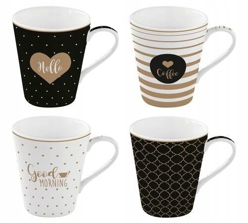Porcelánové poháre Caffee 300 ml 4ks