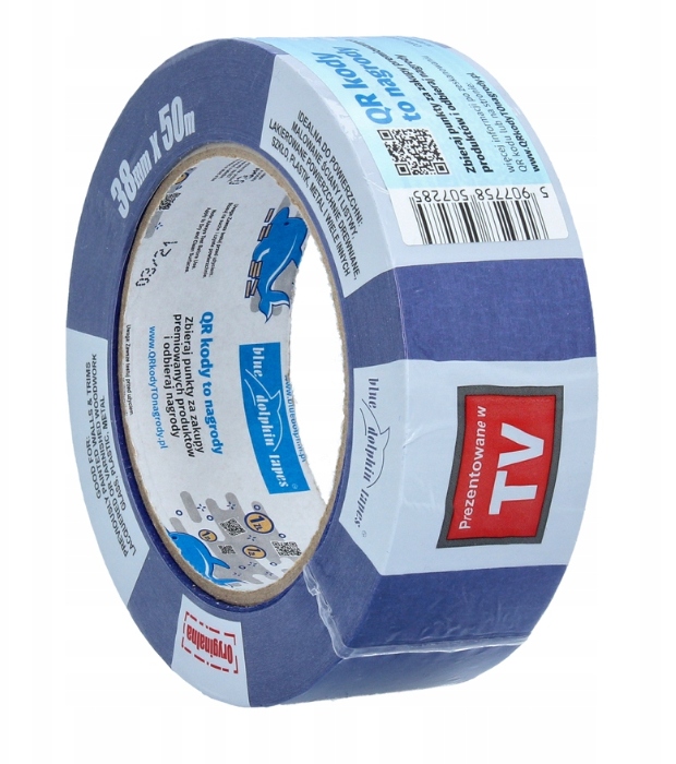 

Taśma Malarska Papierowa Blue Dolphin 38 mm x 50 m