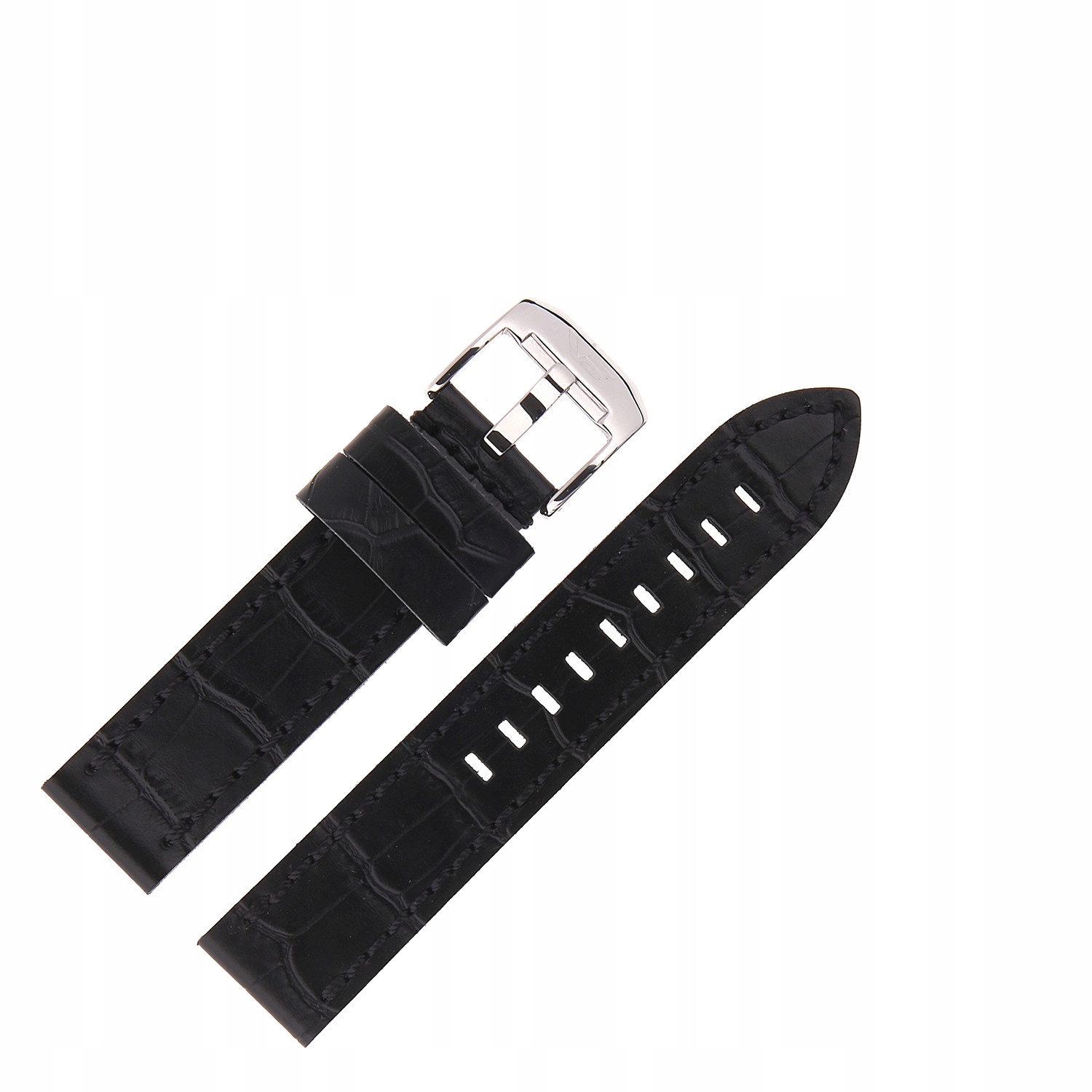 Pásek Space Race Kůže (A662) černý croco lesklý