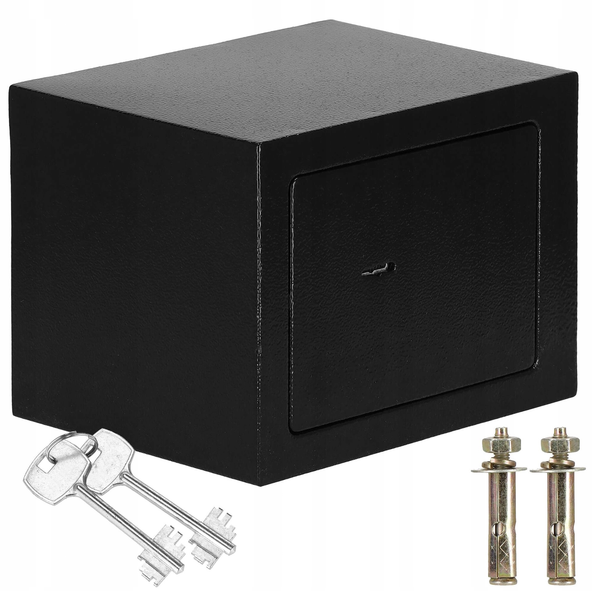 Domowy Sejf Kasetka Na Klucz Mocny Solidny Kasa Pancerna 2 Klucze Kołki XL