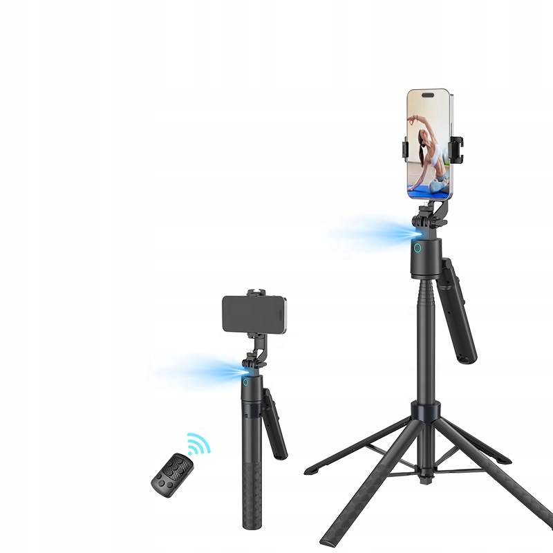 Stativ Tripod Selfie Ai Gimbal 180 CM Sledování Obličeje Dálkové Ovládání Bt 360° Q16