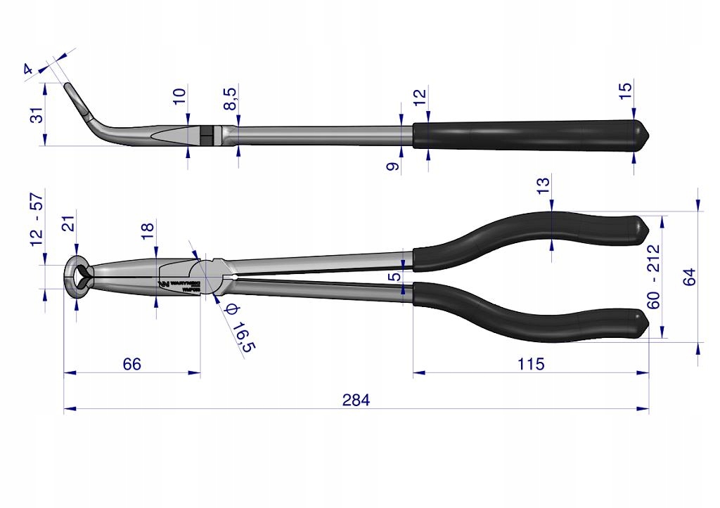 Szczypce do węży Waryński Marka Waryński