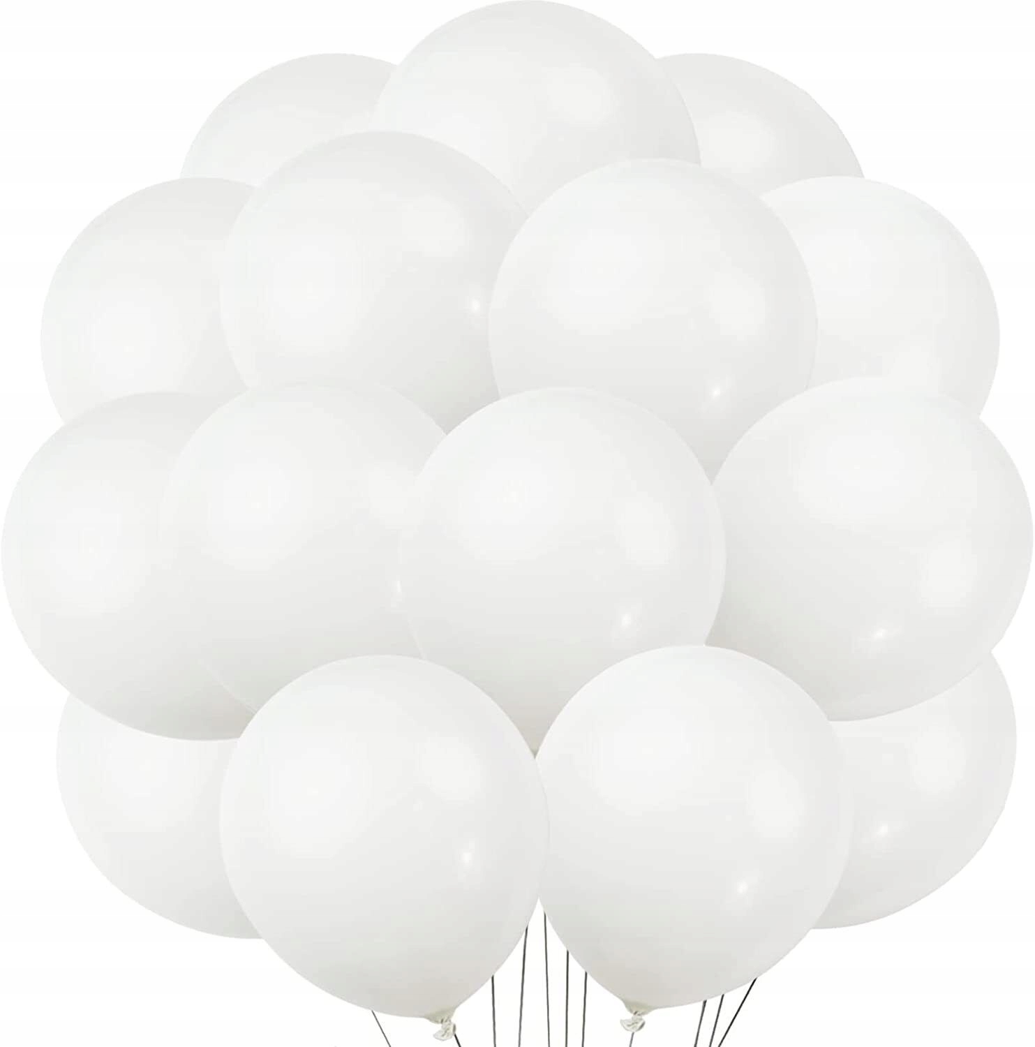 

Balon zestaw balonów biały 100 szt. slub chrzest