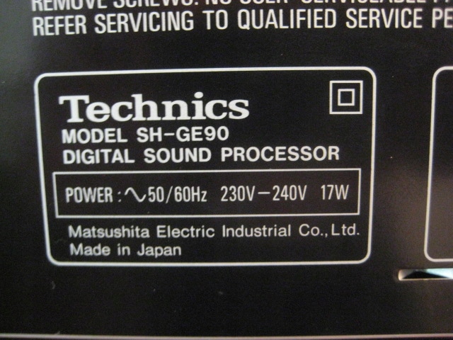 SH-GE90 DSP Technics Korektor graficzny Digital Sound Processor a2 Model SH-GE90