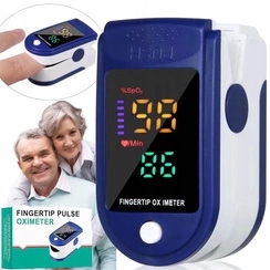 PULSOMETR POMIAR MONITOR TĘTNA NA PALEC PULSOKSYMETR LED DUŻY WYŚWIETLACZ