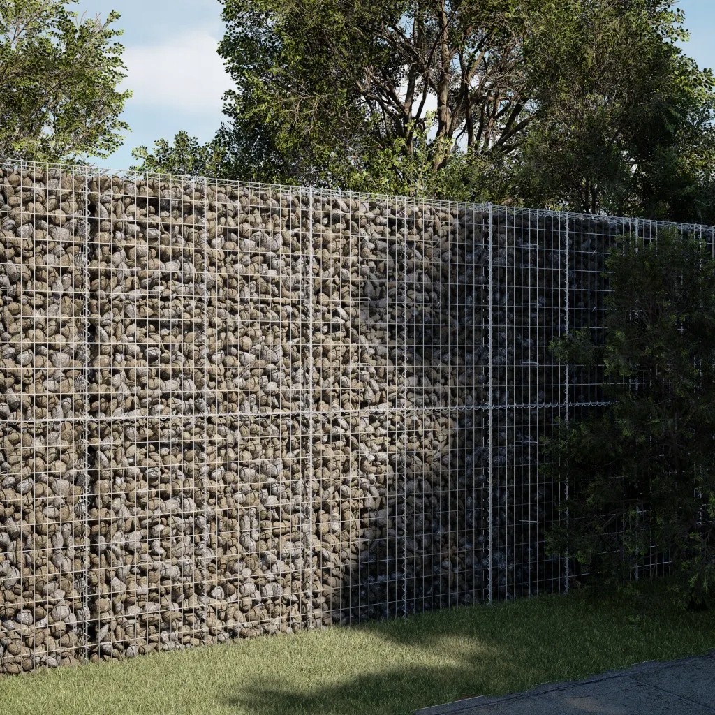 vidaXL Gabionový koš s víkem 200 x 100 x 200 cm pozinkované železo