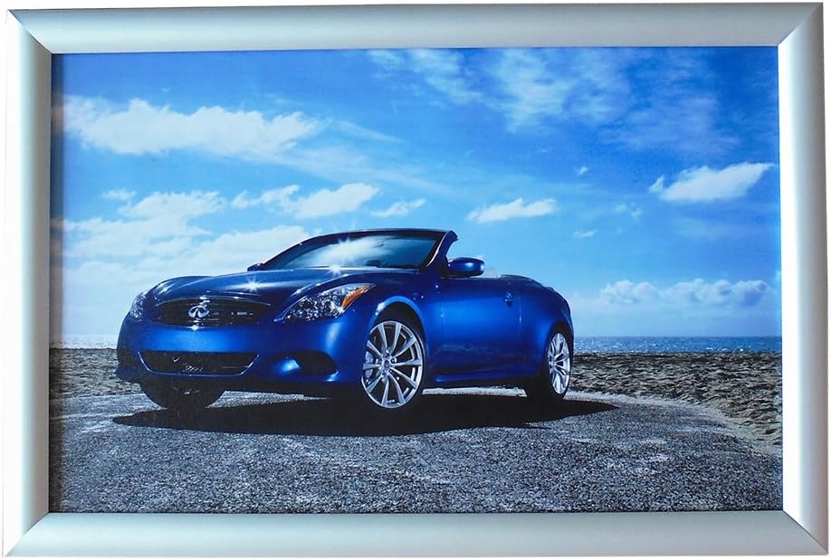 RAMKA PLAKATOWA SREBRNA RAMKA ZATRZASKOWA 42 x 30 CM