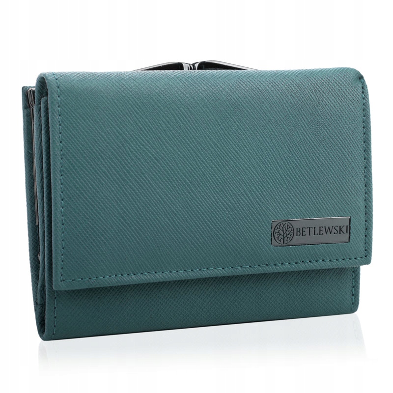 Skórzany Portfel Damski Mały Skóra Rfid Betlewski