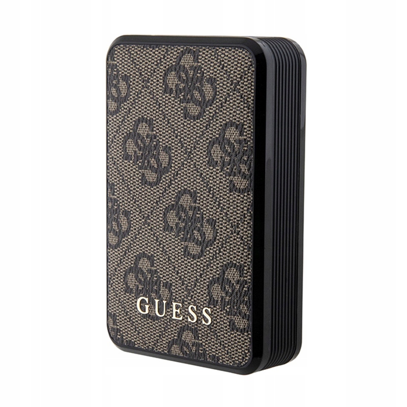 Guess 4G Leather Metal Logo Power Bank 10000 mAh 18W (hnedá)
