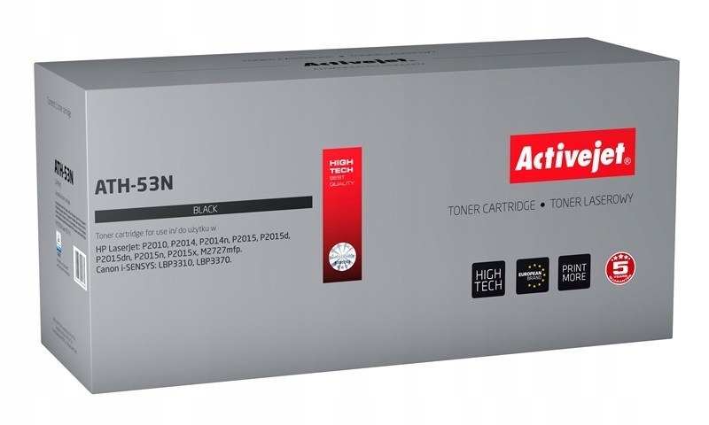 Activejet ATH-53N Toner (zamiennik Hp 53A Q7553A, Canon CRG-715; Supreme; 3