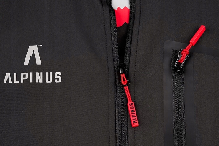ALPINUS SOFTSHELL CZARNA MĘSKA KURTKA TAKTYCZNA I NA CODZIEŃ ROZM. L Materiał dominujący poliester