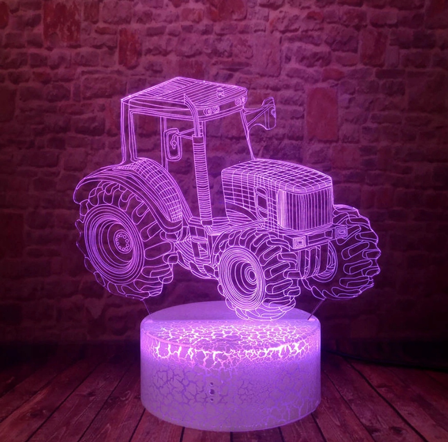 Lampka Nocna TRAKTOR 3D Led USB/BATERIE + PILOT Tematyka, motyw Traktor